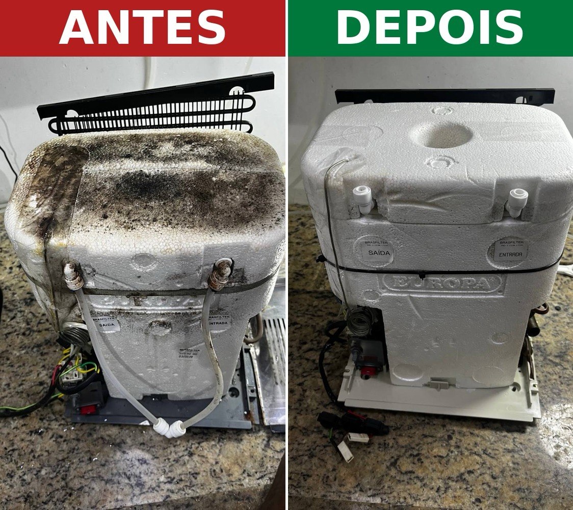 Filtro novo e higienizado - Gota Pura água limpa e saúde